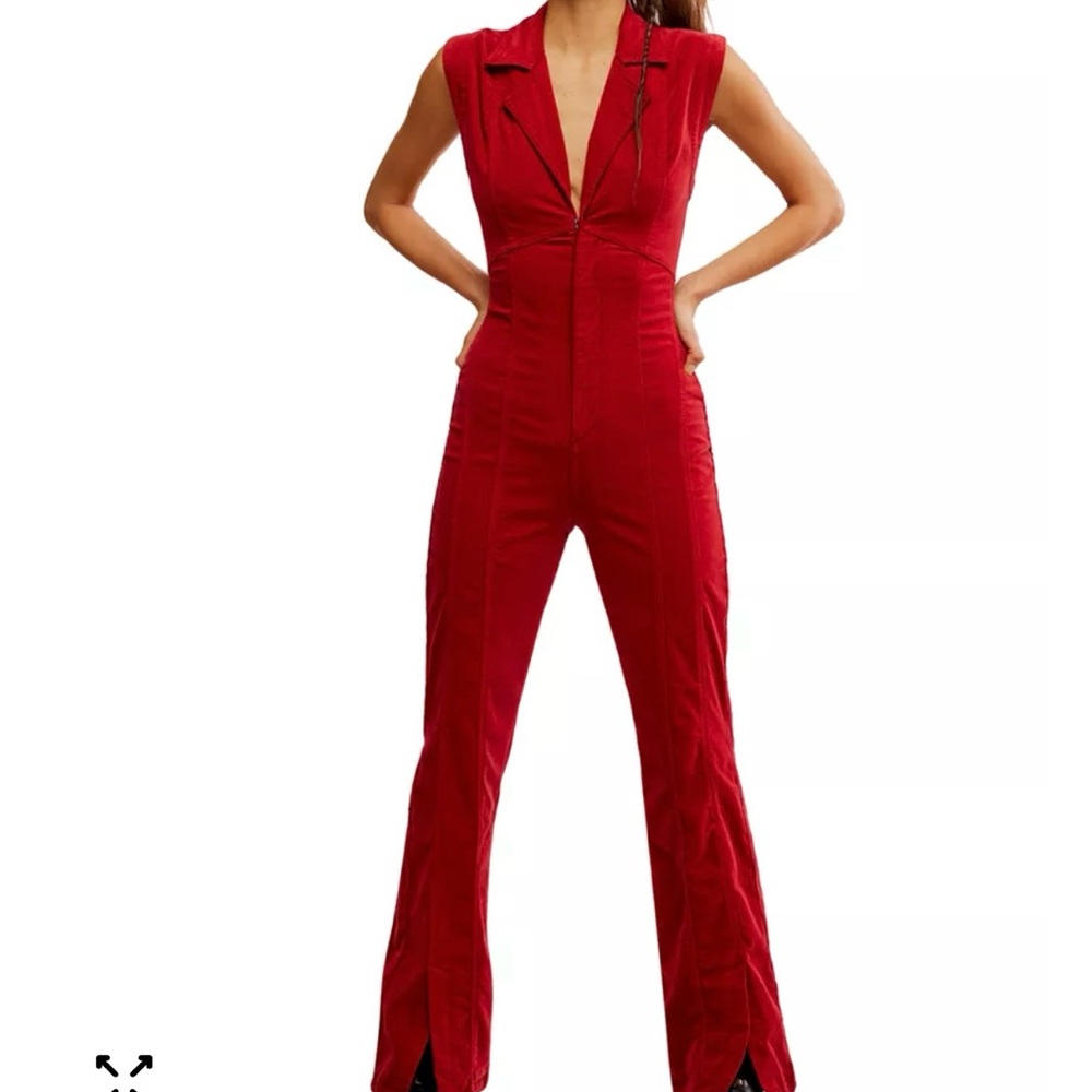 Free People Ring The Alarm Corduroy Jumpsuit
